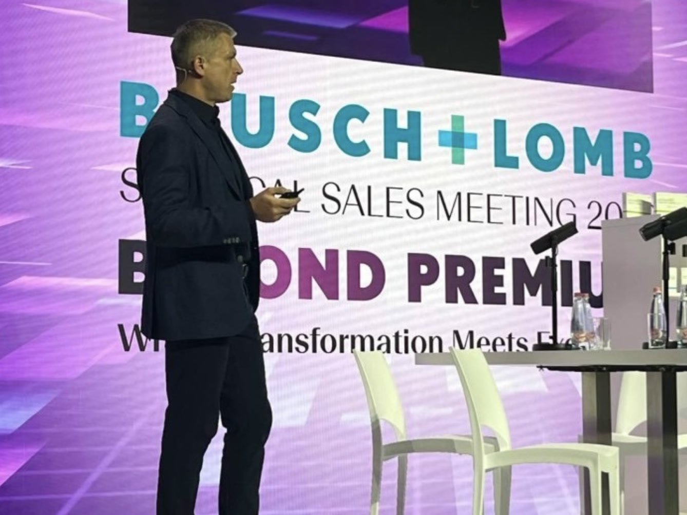 Bausch + Lomb European Premium Transformation meeting, Budapest, 2026 Oleksii Sologub speaking at the Bausch + Lomb European Premium Transformation meeting in Budapest